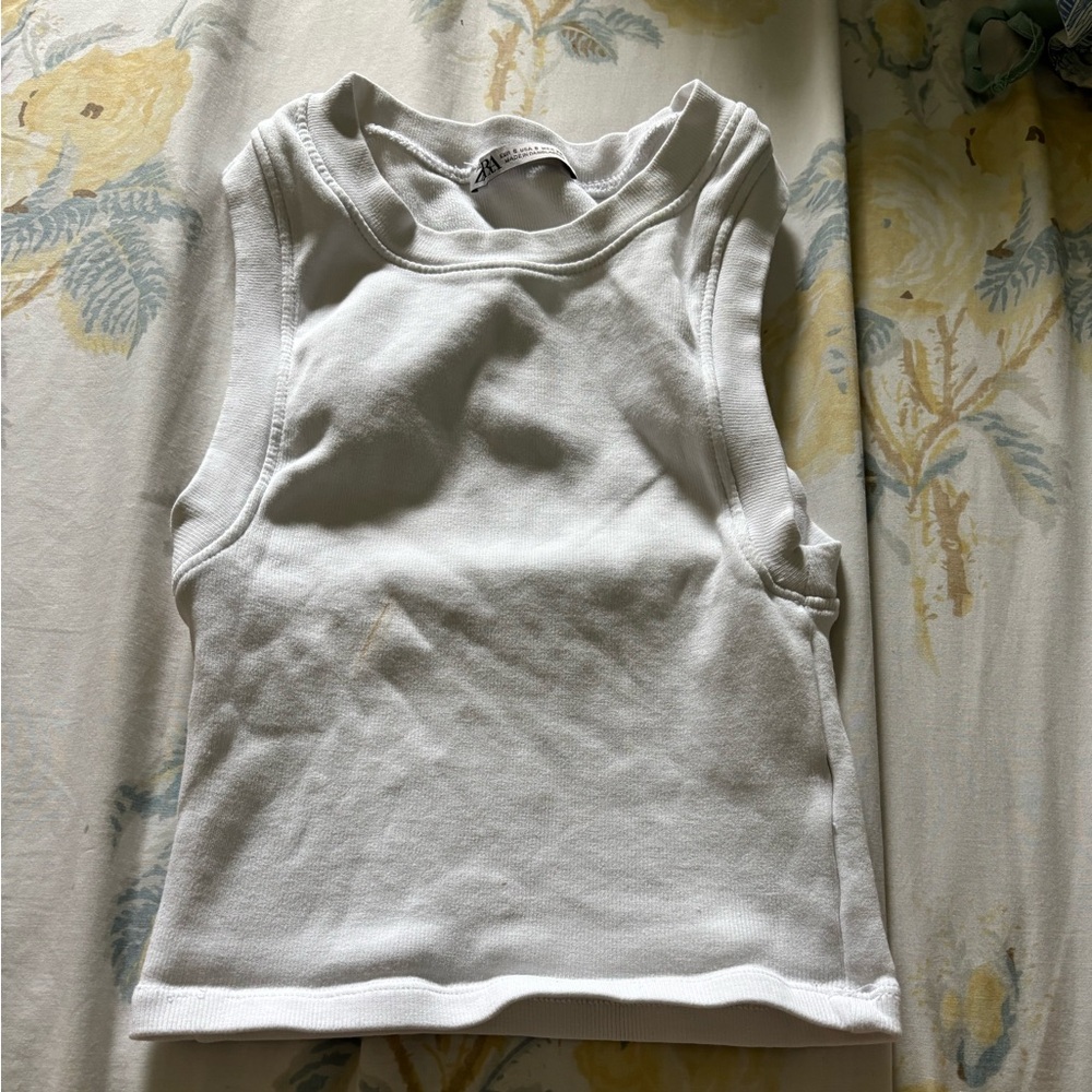 Kids White Sleeveless Top